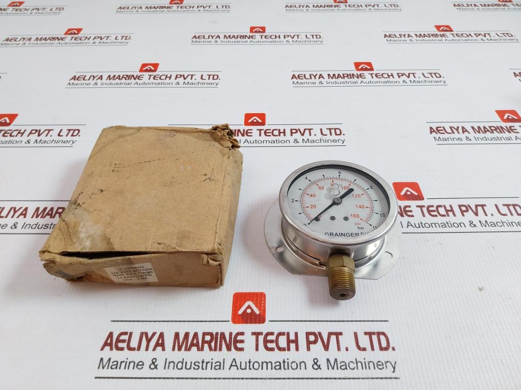Pressure Gauge Grainger 0 To 160 Psi