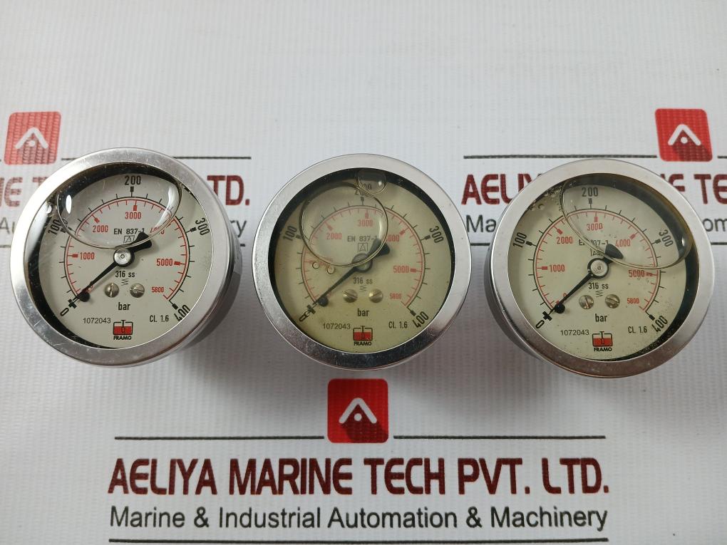 Pressure Gauge Rf60 Chgly 0 To 400Bar/Psi Framo