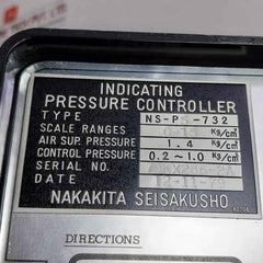 Pressure Indicating Controller Ns-ps-732 Nakakita Seisakusho 0-15 Kg/Cm2