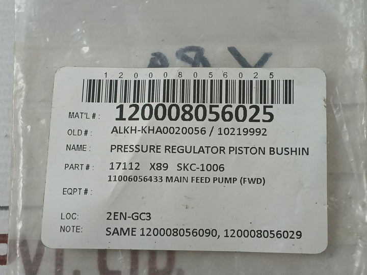Pressure Regulator Piston Bushing 17112 X89 Skc-1006 50Gm