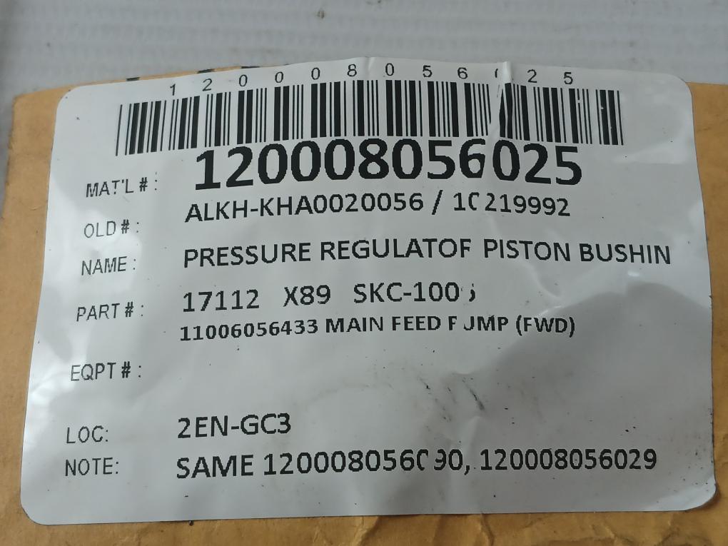 Pressure Regulator Piston Bushing 17112 X89 Skc-1006 50Gm