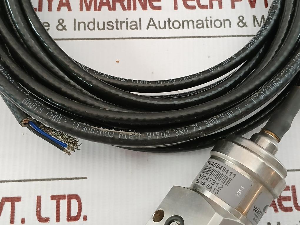 Pressure Sensor Cable Length 6 Meter Mbs 3350 Wartsila 0...10 Bar 9...32 Vd.C.