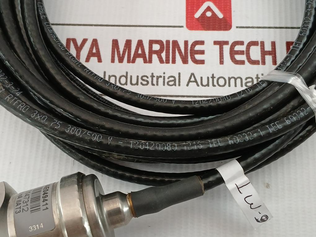Pressure Sensor Cable Length 6 Meter Mbs 3350 Wartsila 0...10 Bar 9...32 Vd.C.