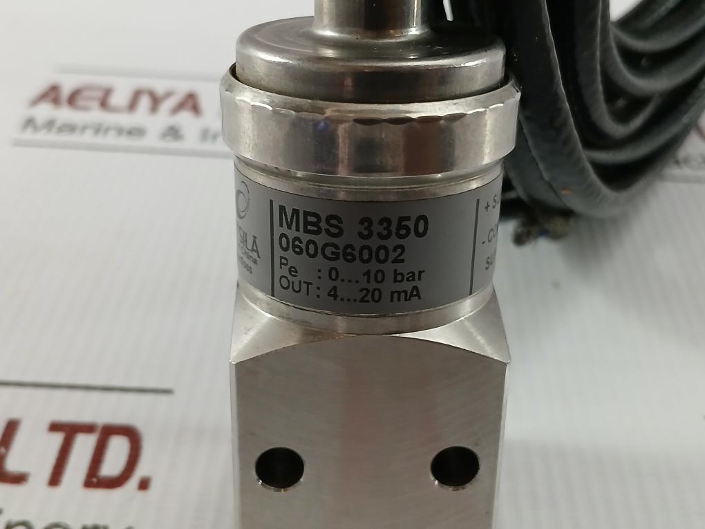 Pressure Sensor Cable Length 6 Meter Mbs 3350 Wartsila 0...10 Bar 9...32 Vd.C.