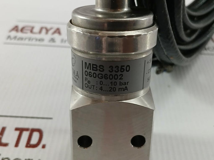 Pressure Sensor Cable Length 6 Meter Mbs 3350 Wartsila 0...10 Bar 9...32 Vd.C.
