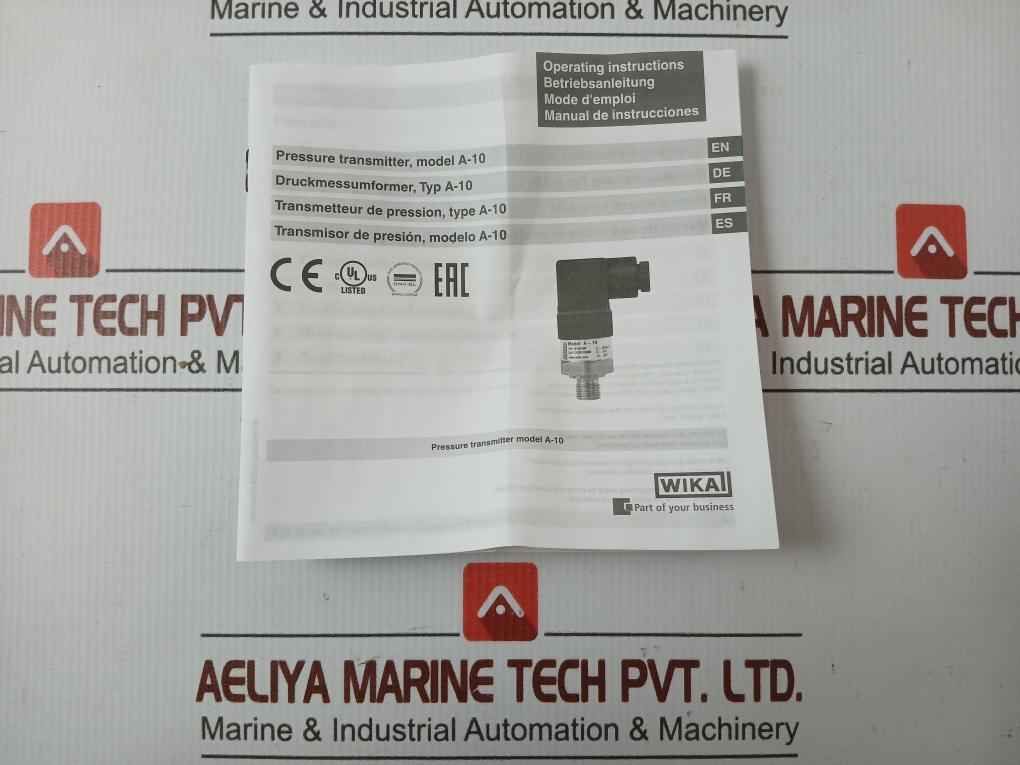 Pressure Sensor Transmitter Model 12922219 Wika A-10