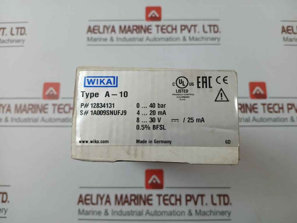 Pressure Sensor Transmitter Power Supply 12834131 Wika 8-30 V 25 Ma