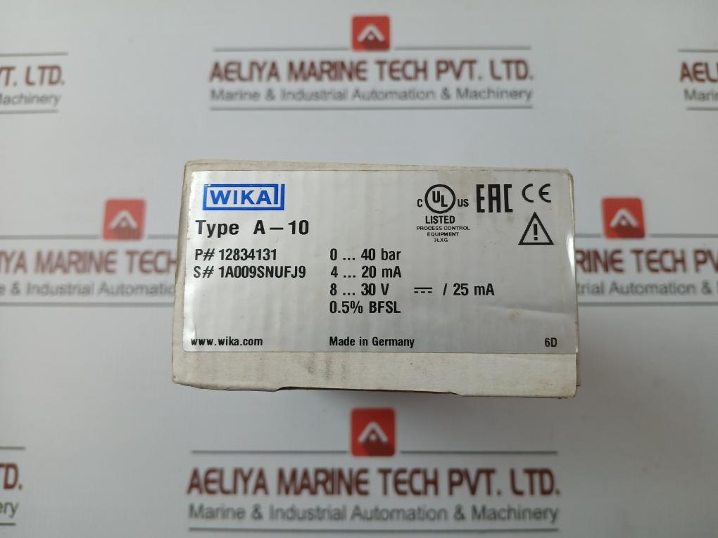 Pressure Sensor Transmitter Power Supply 12834131 Wika 8-30 V 25 Ma