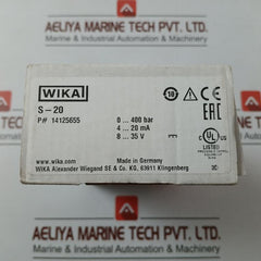Pressure Sensor Transmitter Power Supply S-20 Wika 8-35V Max. 25Ma
