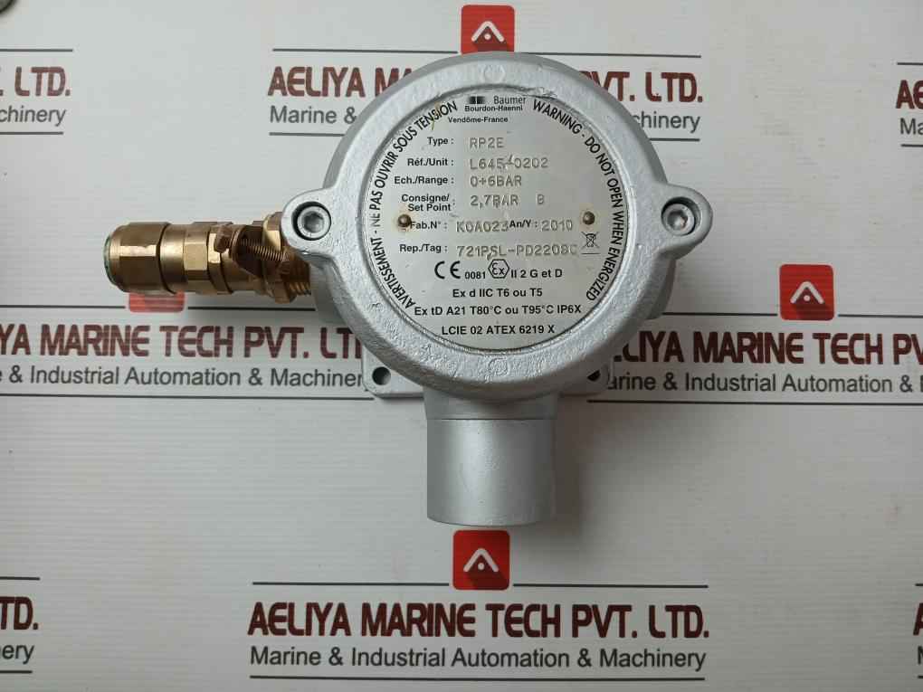 Pressure Switch 0+6Bar Baumer Part No: Rp2E