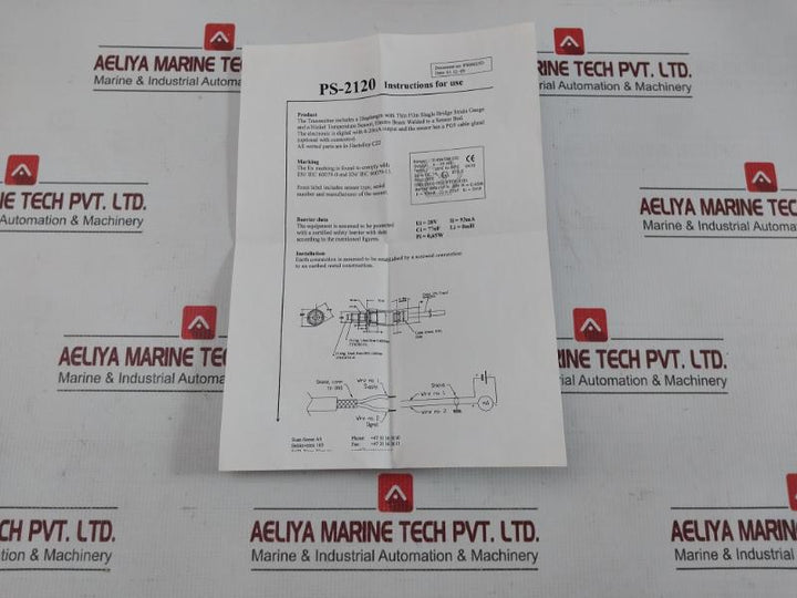 Pressure Transmitter 0-450 Bar 4-20 Ma 28V Scan-sense Ps-2120