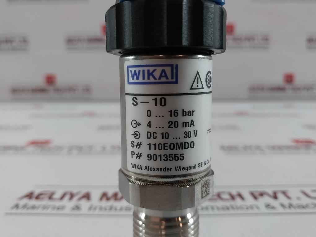 Pressure Transmitter 0..16 Bar 4..20 Ma 9013555 S-10 Wika Dc 10–30 V