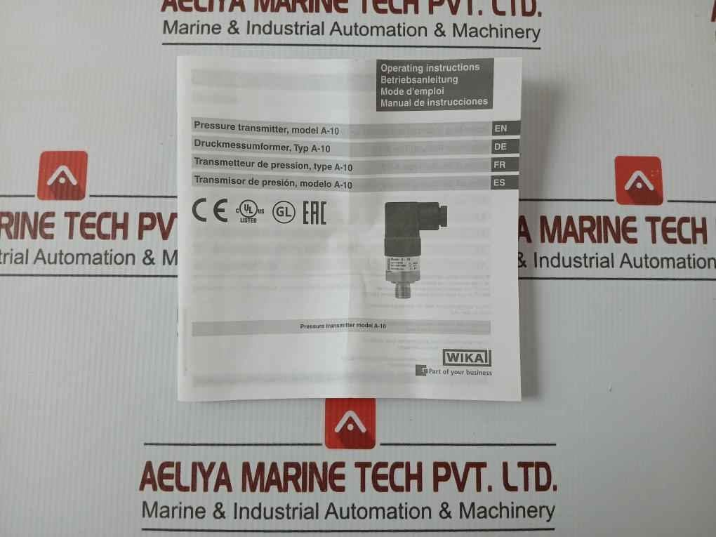 Pressure Transmitter 12834131 A-10 Wika 8..30 V ---/25 Ma
