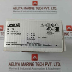 Pressure Transmitter 12834131 A-10 Wika 8..30 V ---/25 Ma