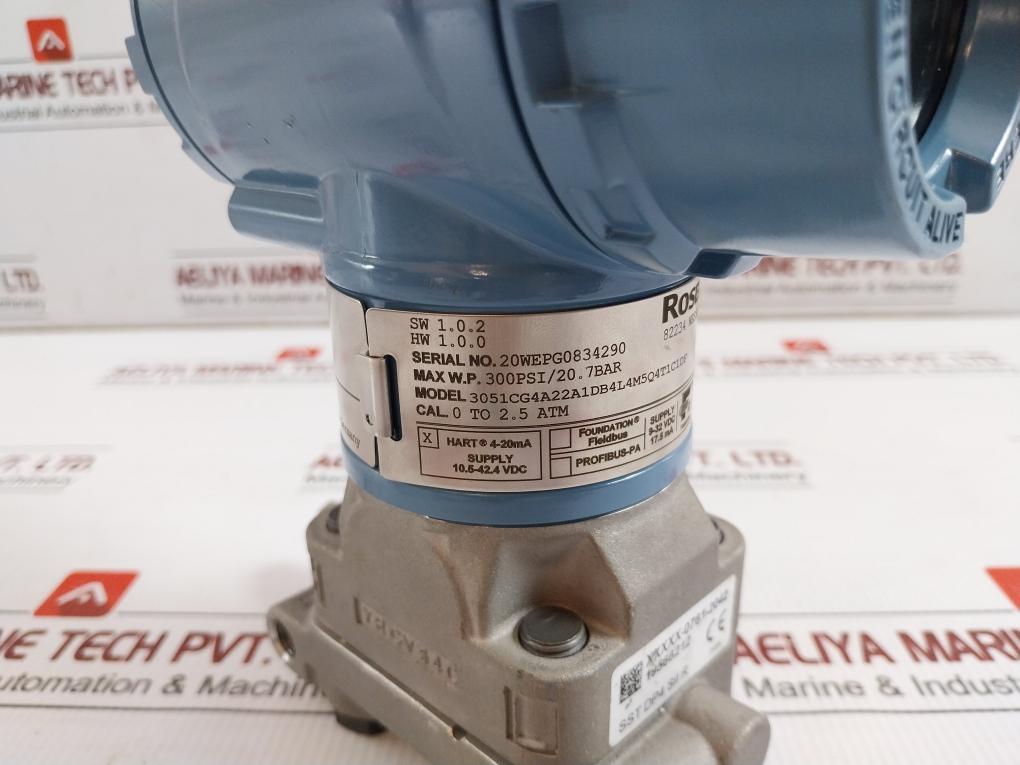 Pressure Transmitter 3051Cg4A22A1Db4L4M5Q4T1C1Df Rosemount 3031-60-0002/Ac