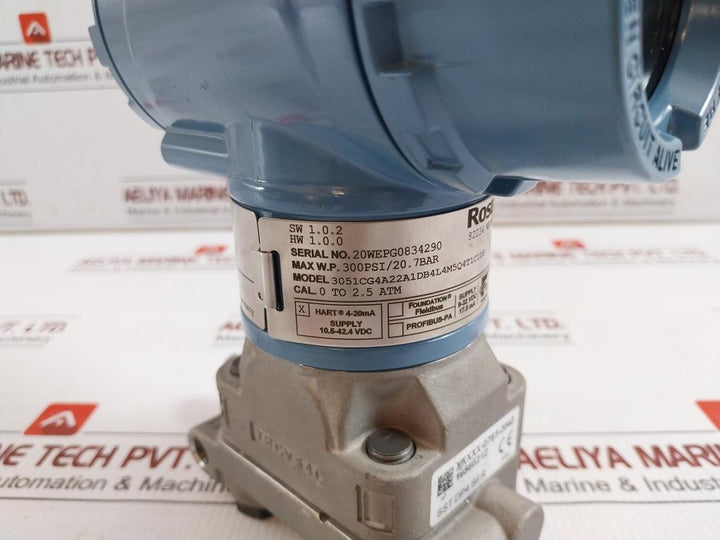 Pressure Transmitter 3051Cg4A22A1Db4L4M5Q4T1C1Df Rosemount 3031-60-0002/Ac