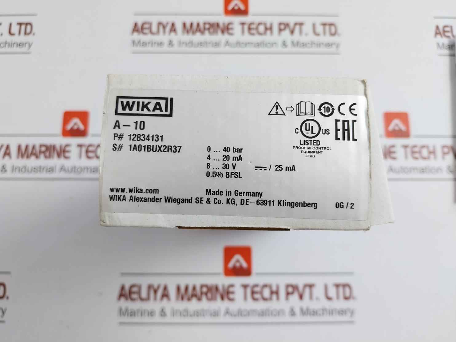 Pressure Transmitter 8..30 V Dc / 25 Ma 12834131 Wika