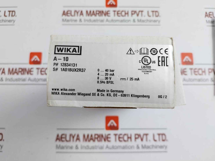 Pressure Transmitter 8..30 V Dc / 25 Ma 12834131 Wika