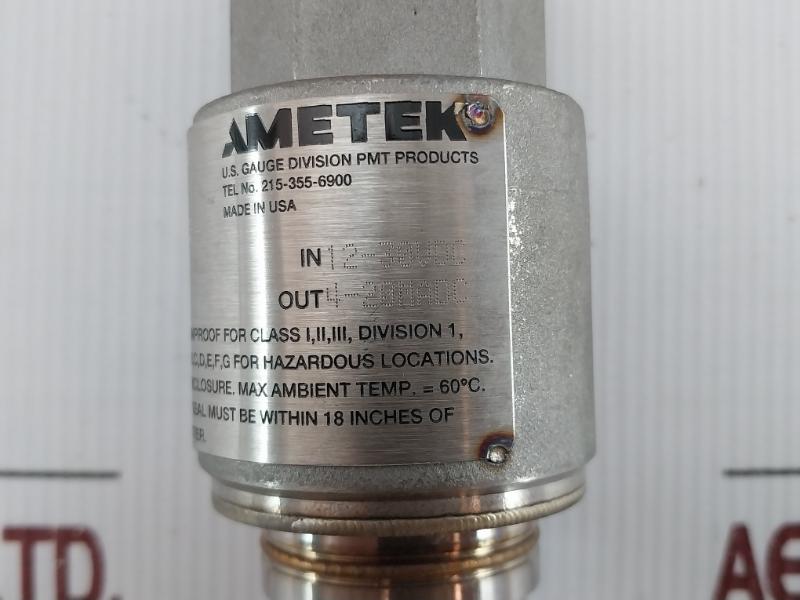 Pressure Transmitter 831Tg0100Bls Ametek 0-100 Psi 4-20Ma