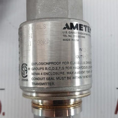 Pressure Transmitter 831Tg0100Bls Ametek 0-100 Psi 4-20Ma