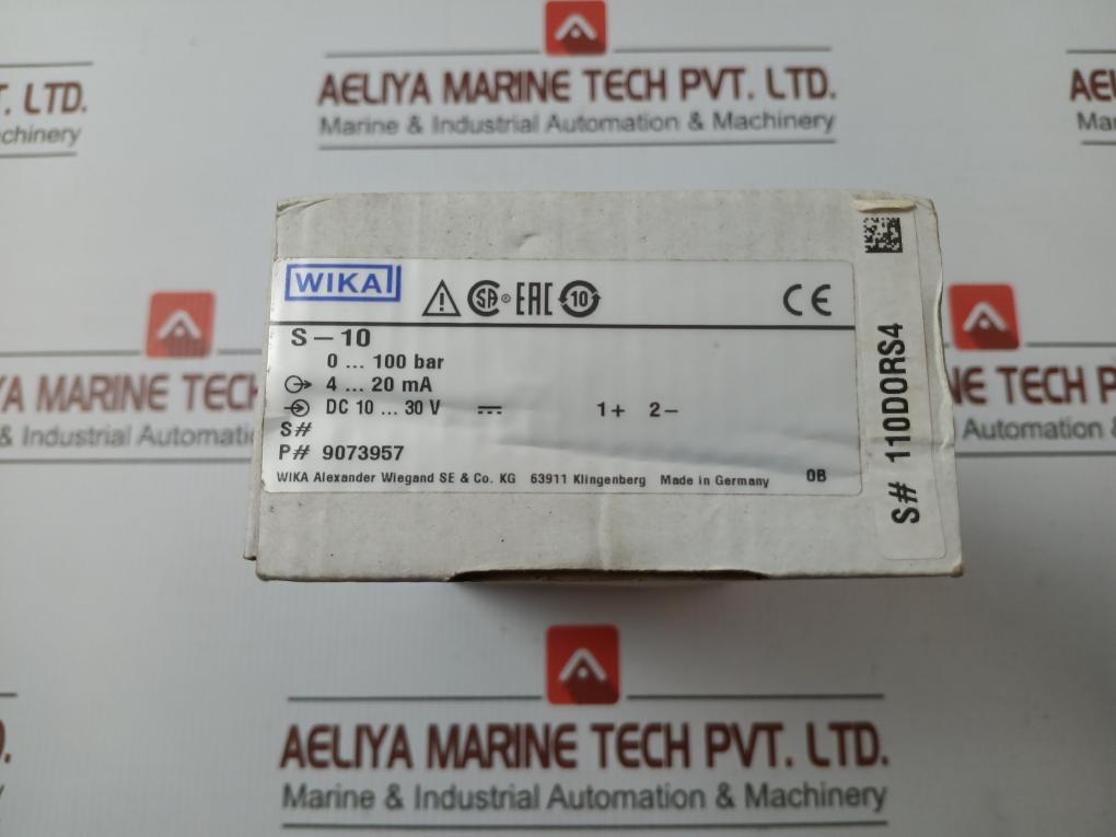 Pressure Transmitter 9073957 Wika 0..100 Bar 4..20 Ma, S-10