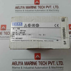 Pressure Transmitter 9073957 Wika 0..100 Bar 4..20 Ma, S-10