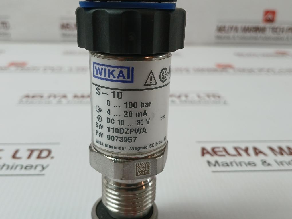 Pressure Transmitter 9073957 Wika 0..100 Bar 4..20 Ma, S-10