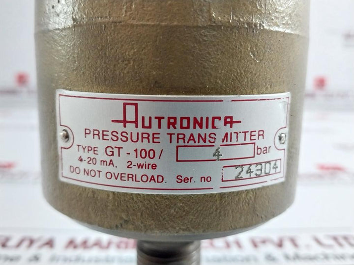 Pressure Transmitter Gt-100/4 Bar Autronica 4-20 Ma, 2-wire
