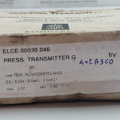Pressure Transmitter Gt402A3C0,6V Kongsberg 0,6 Bar