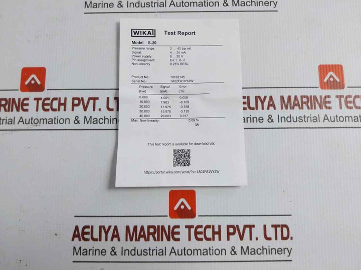 Pressure Transmitter Power Supply - 8-35 V Max. 25 Ma 14102145 Wika