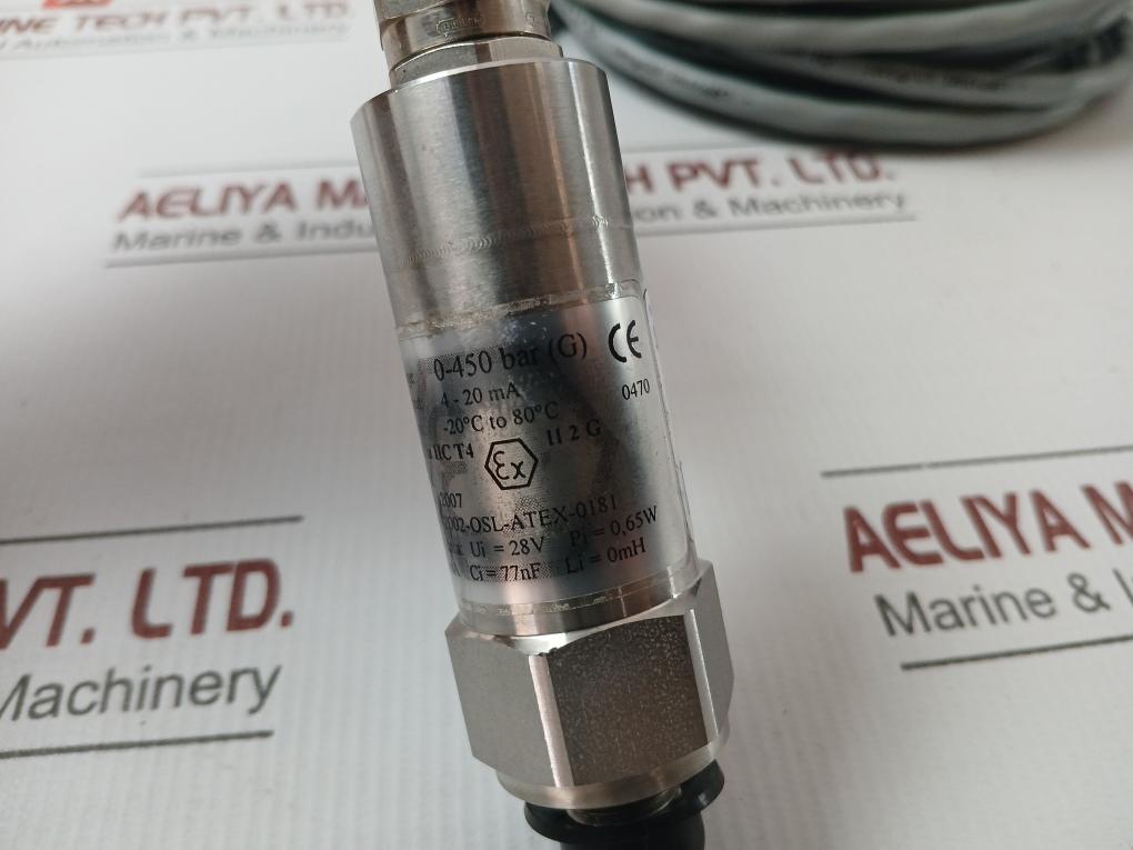 Pressure Transmitter Ps-2120 Scan-sense 0-450 Bar Output - 4-20 Ma