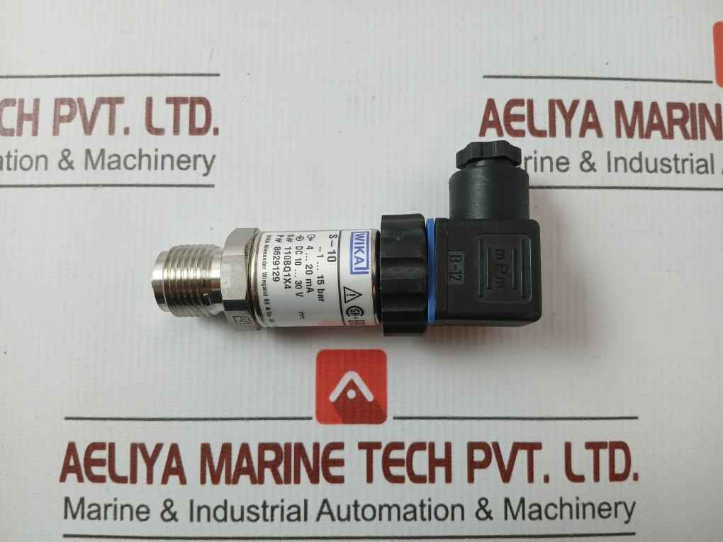 Pressure Transmitter S-10 Wika -1..15 Bar 8629129 Dc10...30V