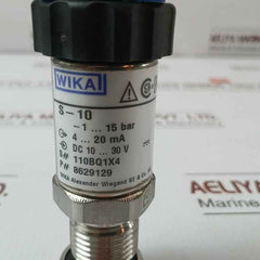 Pressure Transmitter S-10 Wika -1..15 Bar 8629129 Dc10...30V