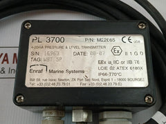 Pressure & Level Transmitter 5M Cable Enraf Marine Systems M22865 Pl 3700