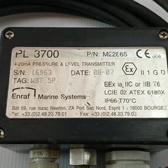 Pressure & Level Transmitter 5M Cable Enraf Marine Systems M22865 Pl 3700