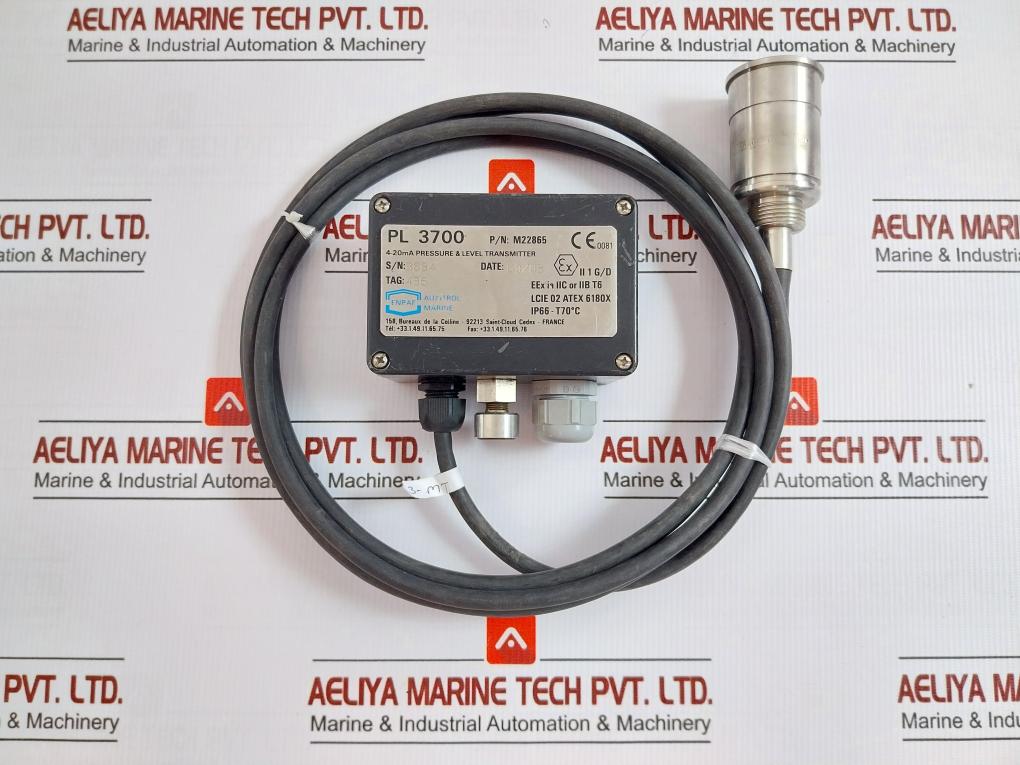 Pressure & Level Transmitter Pl 3700 Auxitrol 4-20Ma 3 Meter 0-175 Mbar