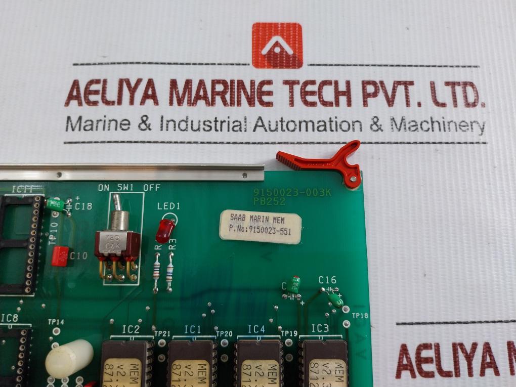 Printed-Circuit-Board-9150023-551-9150023-003K-Saab-Marine-Mem-Pb252-208458-7