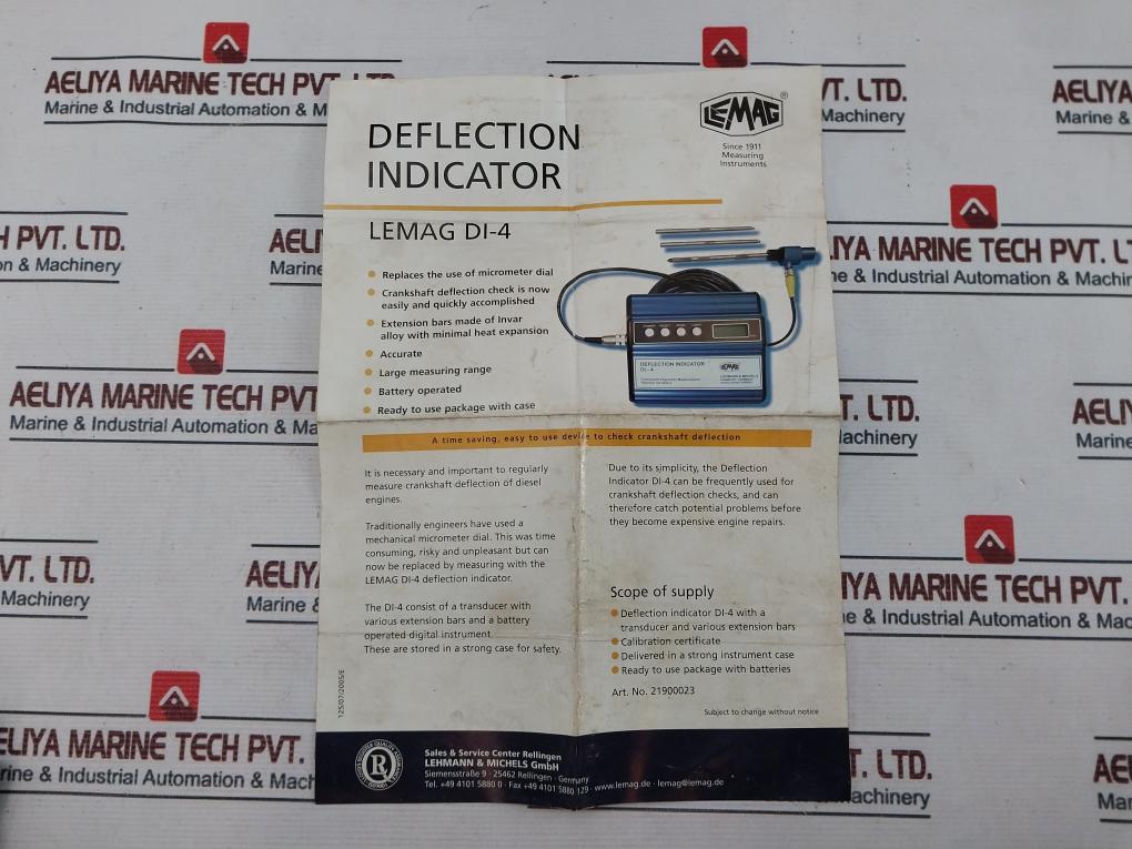 Prisma Teknik Di-4 Deflection Indicator Kit 730 4624-5