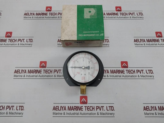 Pro-Instrument Kc-116 Pressure & Temperature Compound Gauge Cmhg -76 To 5 Kg/Cm2