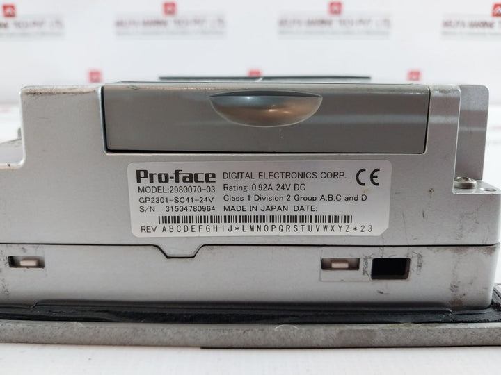 Pro-face 2980070-03 Digital Touch Screen Panel Gp2301-sc41-24V