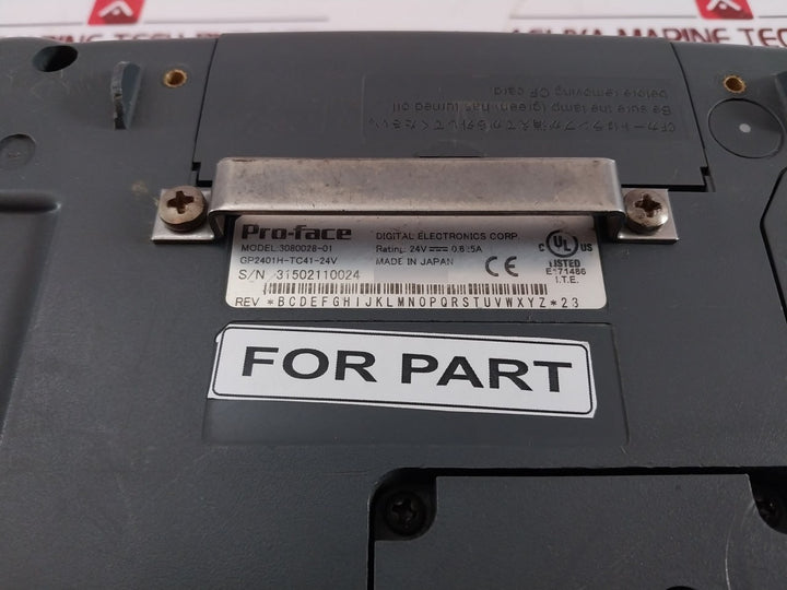 Pro-face 3080028-01 Operator Interface Panel Gp2401H-tc41-24V E171486