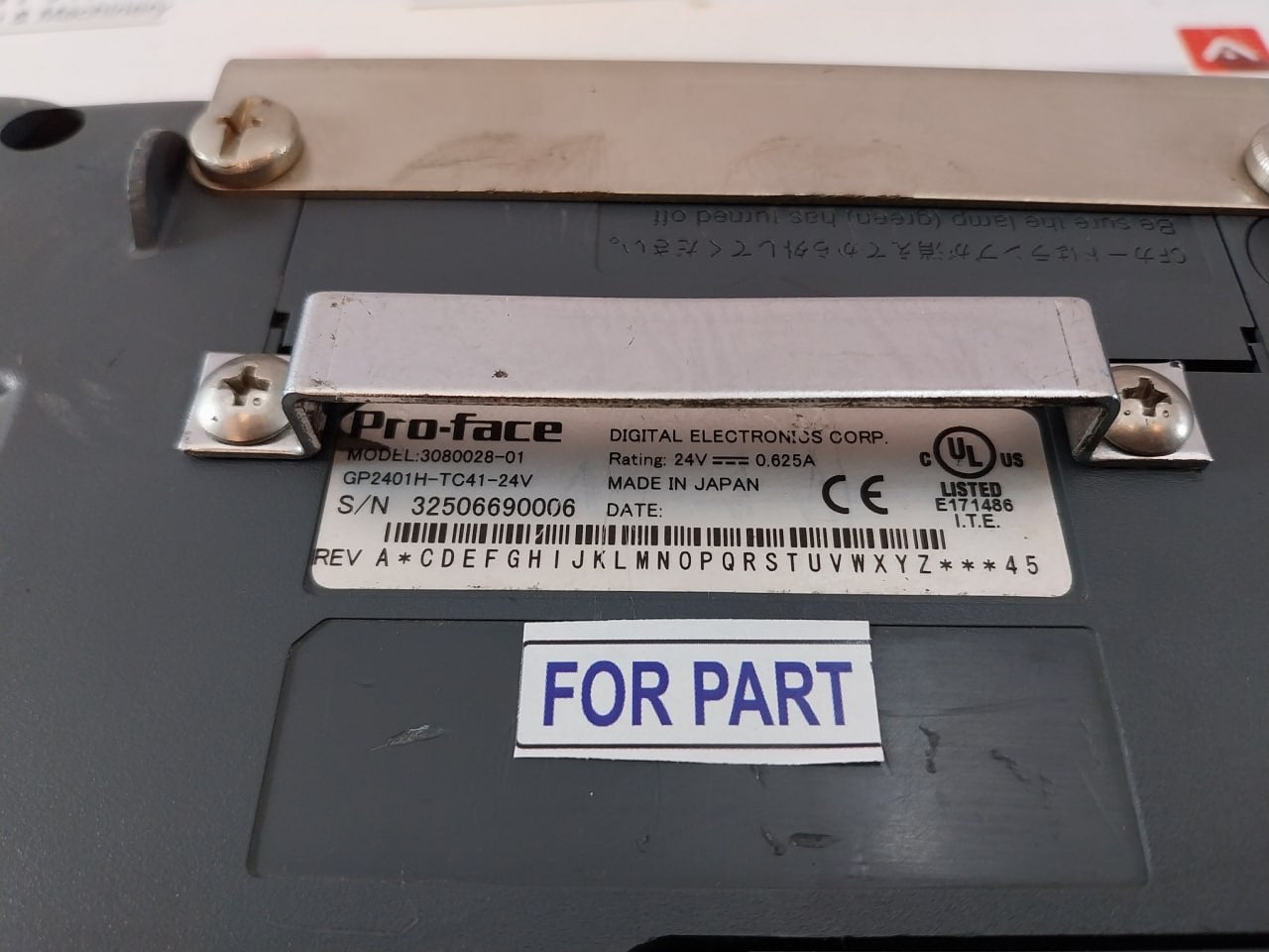 Pro-face 3080028-01 Operator Panel Gp2401H-tc41-24V 24V-0.625A