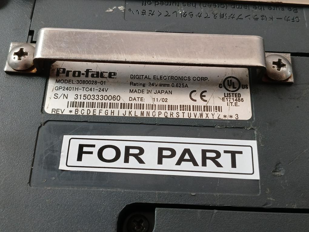 Pro-face Hmi Operator Interface Module 24V 3080028-01