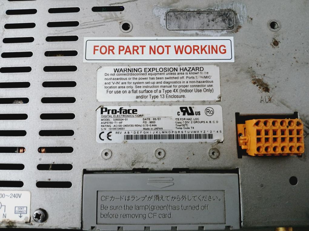 Pro-face Agp3750-t1-af Operator Interface Lcd Display 3280024-01