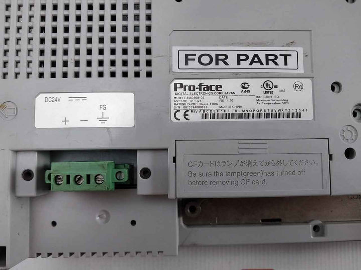 Pro-face Ast3501-c1-d24 Proface Hmi Touch Screen Panel 24vdc (Not Working)