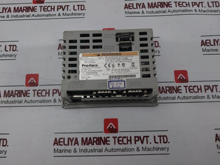 Pro-face Gp-4201Tw Touch Screen Panel Manual Pfxgp4201Tadw Class 2 24Vdc 0.40A