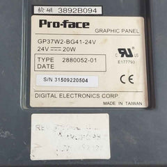 Pro-face Gp37W2-bg41-24V Graphic Panel Dc24V 20W (Not Working)