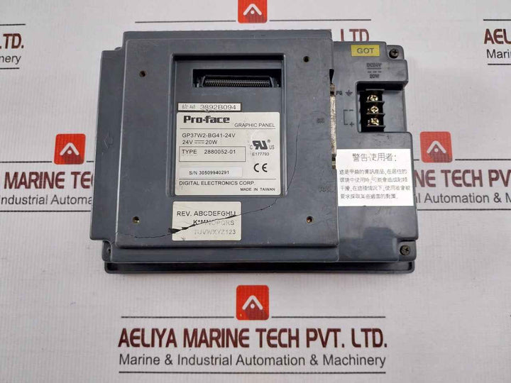 Pro-face Gp37w2-bg41-24v Graphic Panel 24v 20w (Not Working)