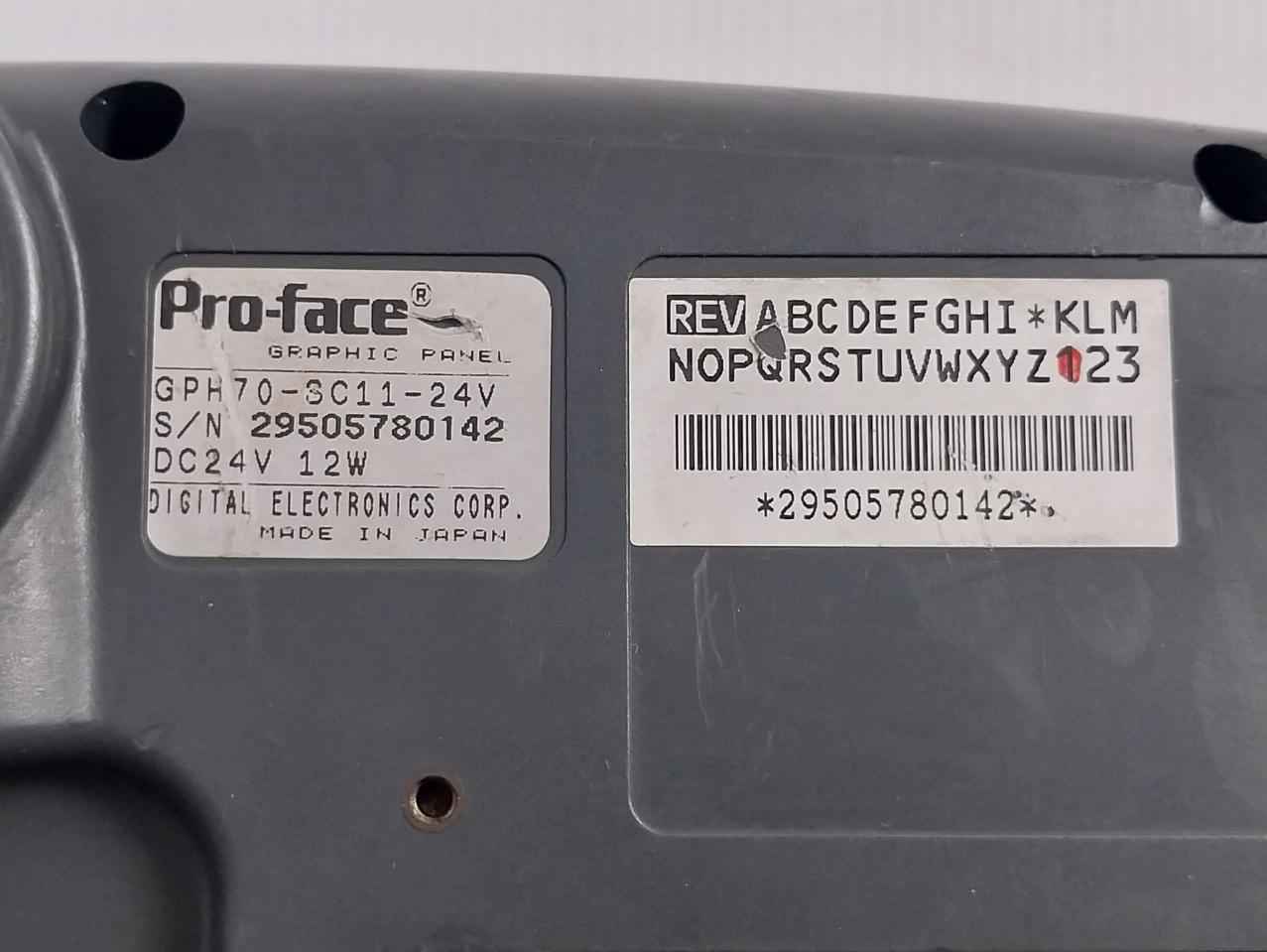 Pro-face Gph70-sc11-24v Graphic Panel 1.5-meter Dc24v 12w (Not Working)