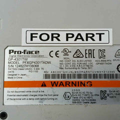 Pro-face Pfxgp4301Tadw Human Machine Interface 24Vdc 0.43A T5 (Not Working)